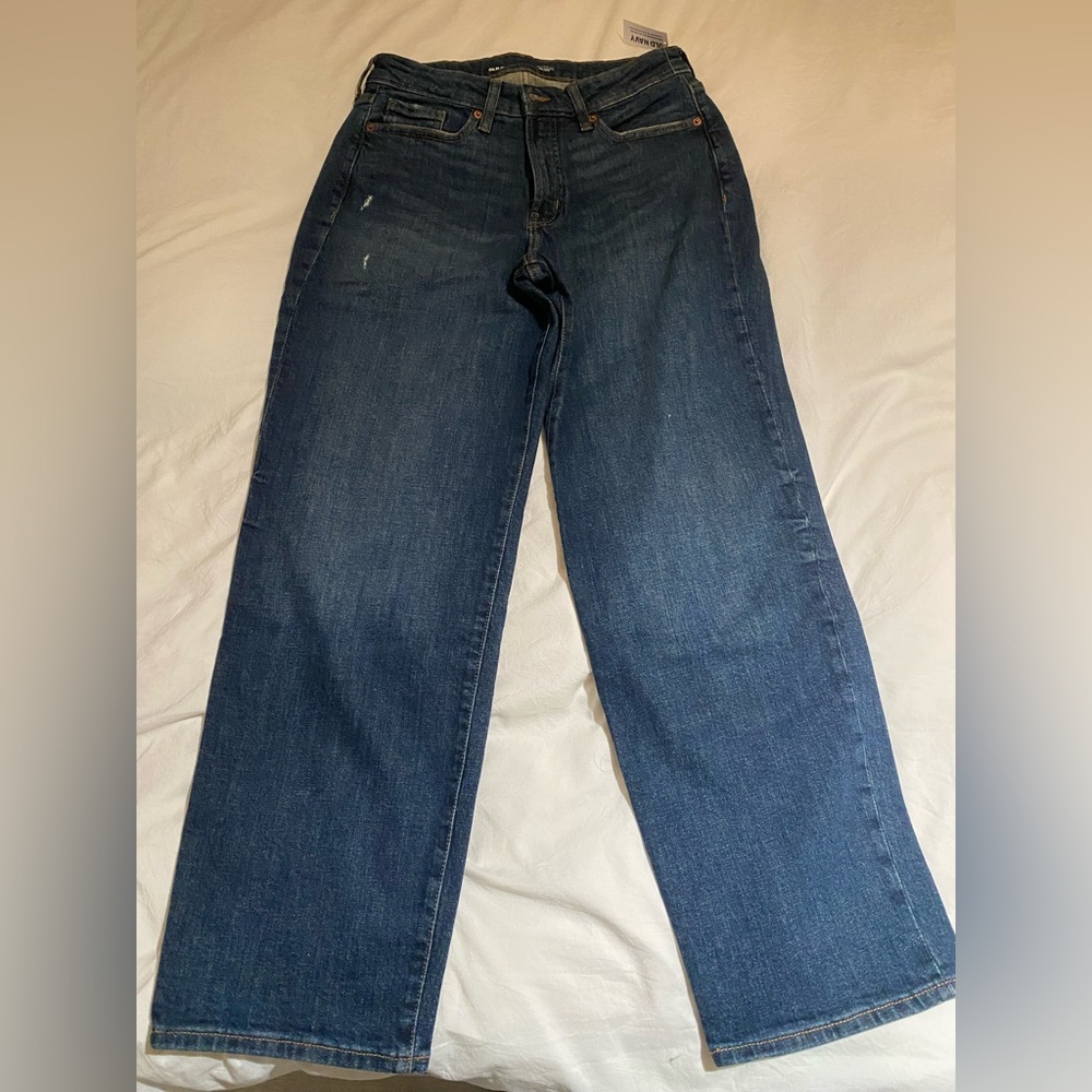 Old Navy Dark Blue Straight Leg Jeans
